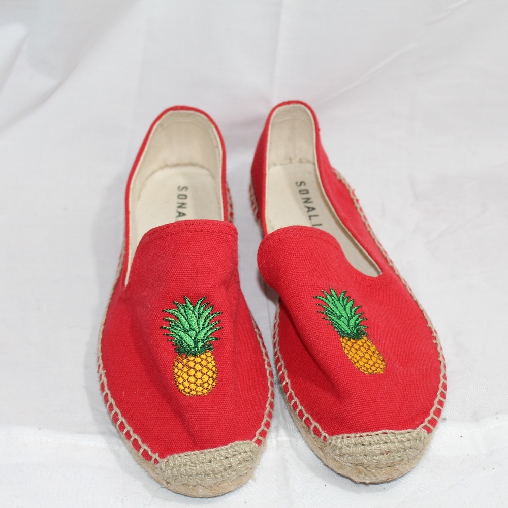 Sonali red pineapple espadrilles